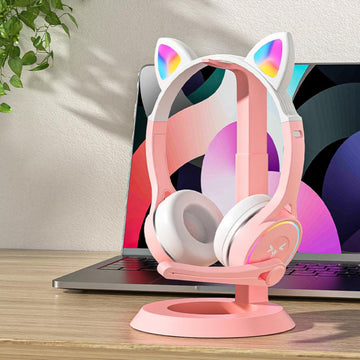 Roaring Fun: Cat Ear Wireless Gaming Headset with Mic for Kids and Gamers