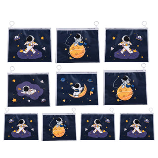 PACK OF 10 | Space Theme Transparent Folder Pouch for Return Gift -19 per pc- (Prepaid Only)