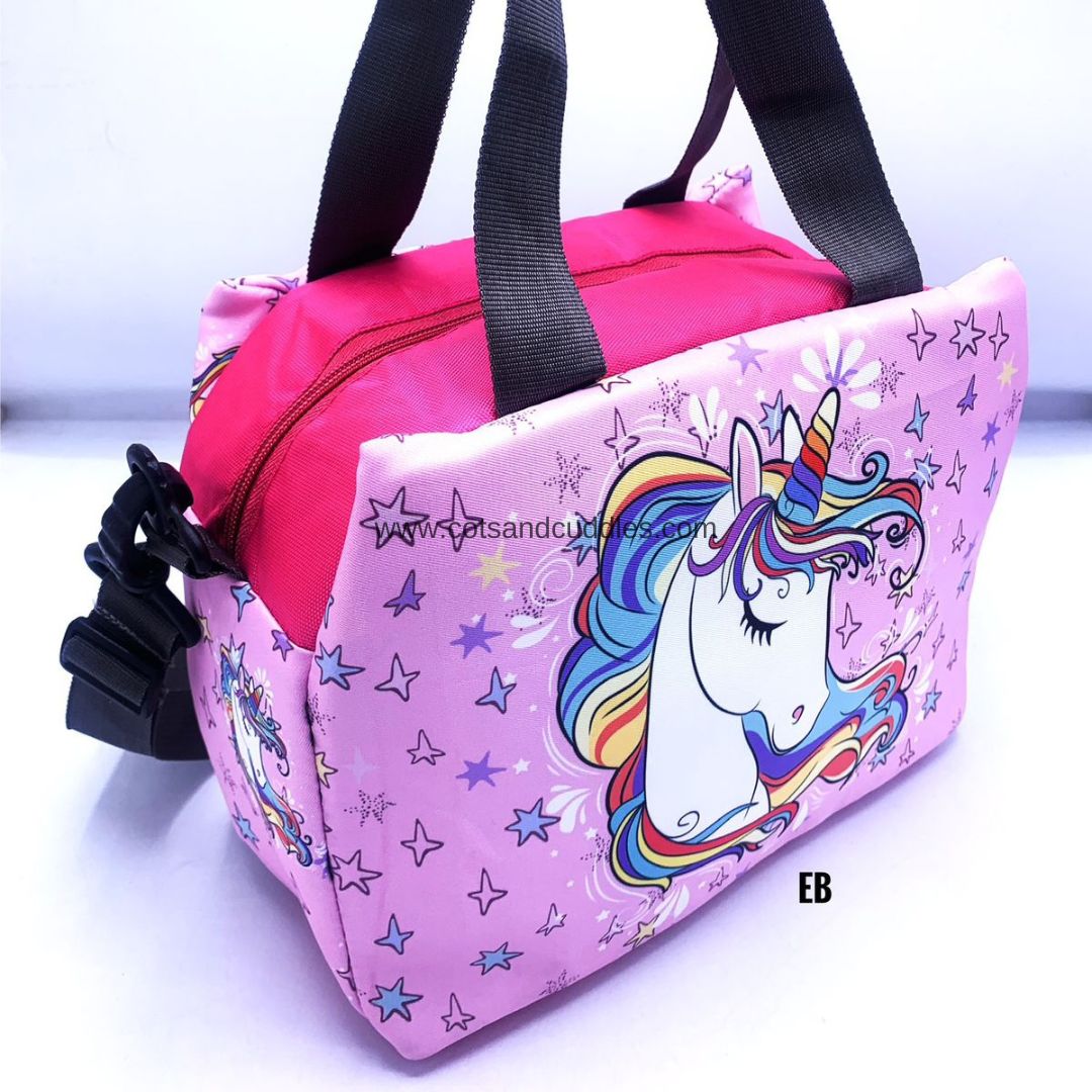 Premium Quality Baby Animals Printed Large Capacity Mesh Padded Lunch