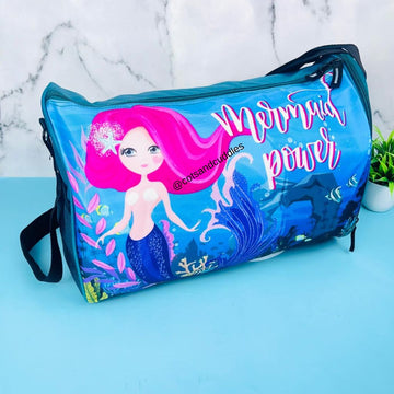 Versatile Travel Bag with Side Pockets: The Perfect Blend of Style and Functionality (Mermaid)