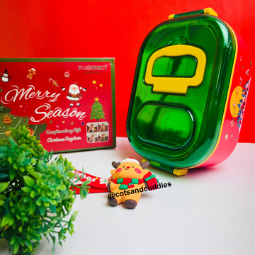 Christmas-Themed Lunch Box: 700ml Capacity with Mobile Holder