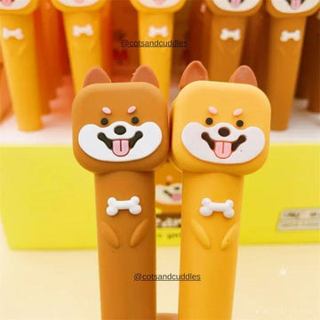 Quirky and Playful: Silicone 3D Dog Square Face Gel Pen Adds Pawsome Style to Your Writing