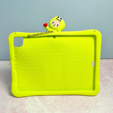 3D Crown Monkey Design iPad Silicone Case with Kickstand