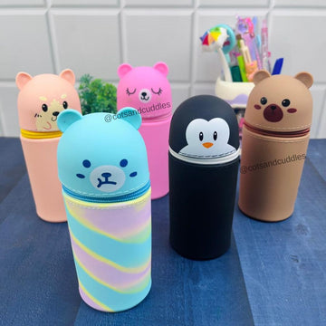 Silicone Animal Shape Stationary Pouch for Kids