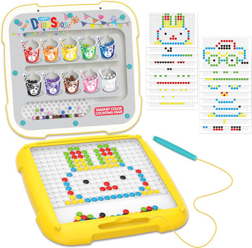 Premium Quality 2-in-1 Magnetic Dot Drawing Board & Magnetic Maze for Kids (Random)