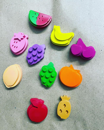 Fruit Design Crayons Set of 10