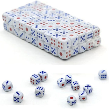 6-Sided Dice with Colored Dots Pack of 2