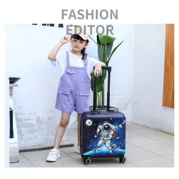 Space / Mermaid / Unicorn Theme Trolley Bag for Kids - A Fun and Secure Travel Companion