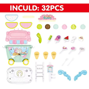 32 pcs Simulation Ice-Cream Playset for Little Salesman
