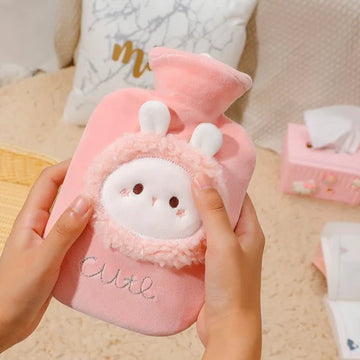 Fluffy Warmth: The Adorable Animal Face Hot Water Bag