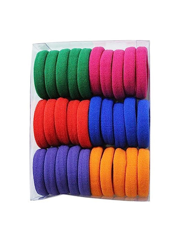 Colorful Charm: Embrace Style and Playfulness with Multicolor Hair Ties (Pack of 30) (Random)