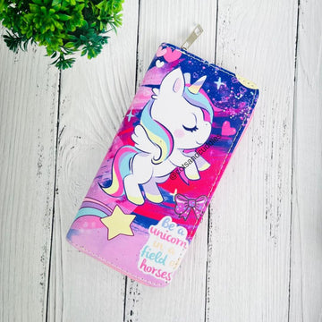 Enchanting Unicorn Dreams: The Ultimate Unicorn-Themed Long Hand Wallet (Random design)
