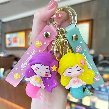 Premium Quality Magical 3D Mermaid and Unicorn Keychains to Your Everyday Accessories (Pack of 2) (Random Colour)