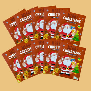 Cots and Cuddles Christmas Theme Colouring Book for Kids (Pack of 10)