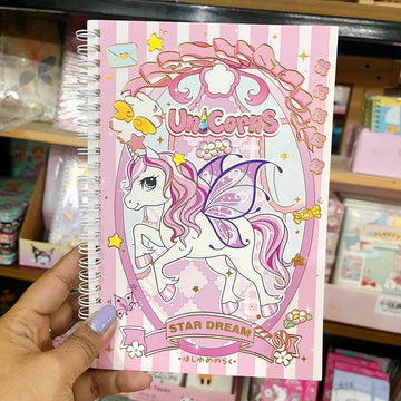 Cute Unicorn Design Spiral Notebook Diary For Kids