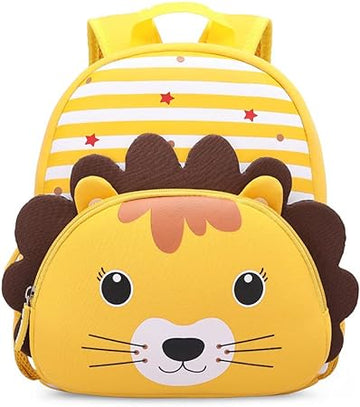 Cute Baby Lion Soft Plush Backpack  with Front Pocket for Kids
