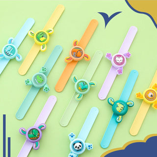 Cute Design Silicone Slap Band with Spinner for Kids (Random Color)