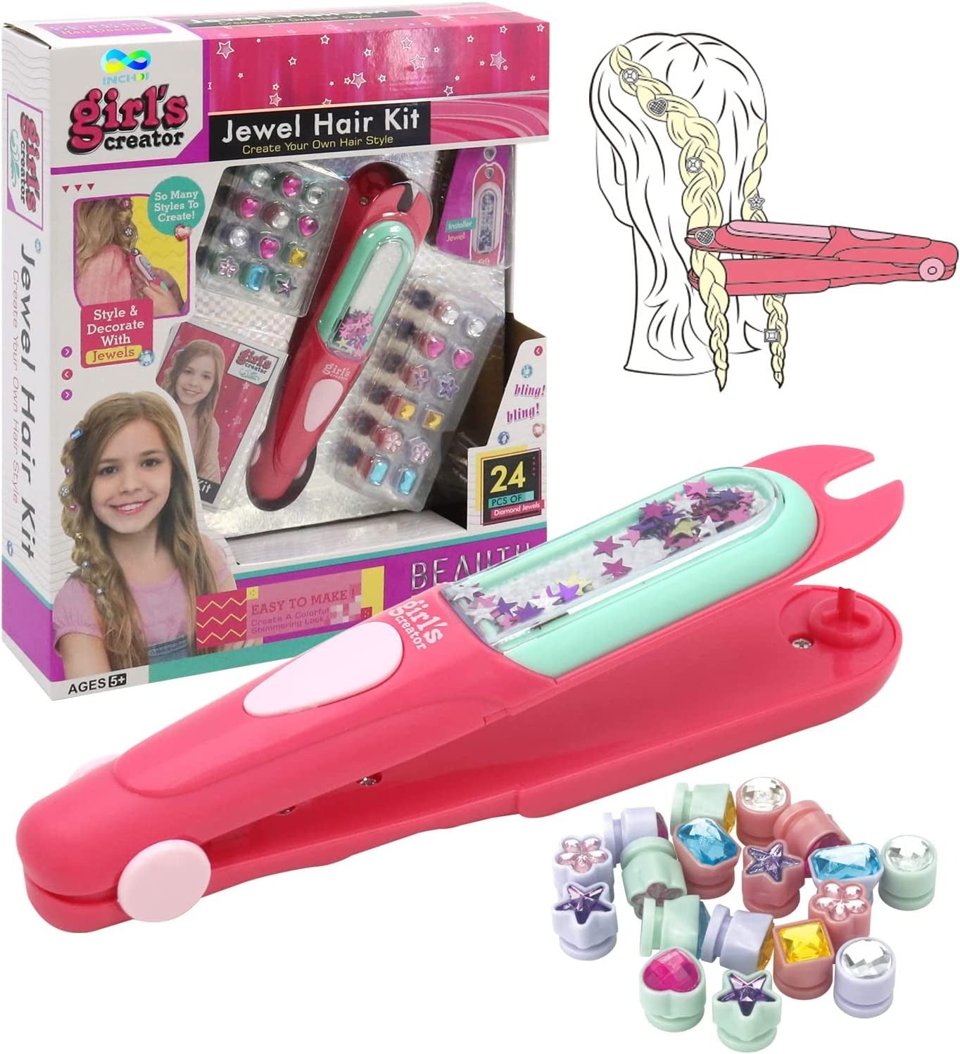 Jewel Hair Kit: Sparkling Styles for Girls