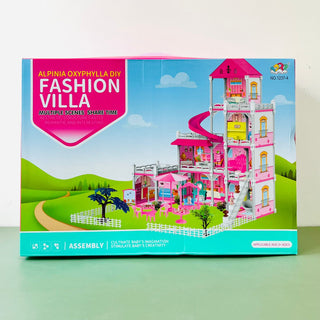 4 Storey Princess Dream Doll House Multi-Room Scenario Toy For Girls