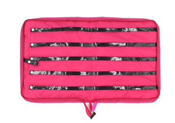 Foldable Hanging Hair Clip Organizer with Zipper Closure - Compact and Convenient Storage Solution (Flamingo)