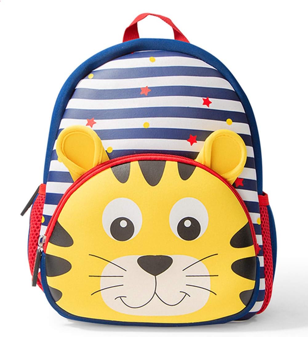 Cute Baby Tiger Soft Plush Backpack with Front Pocket for Kids Cots