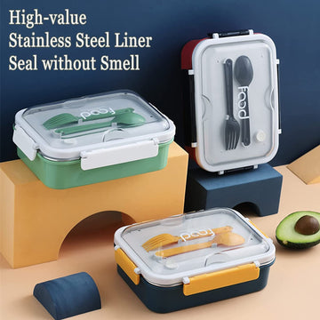 Sustainable Eco Friendly Leak Proof Lunch Box with 3 compartment