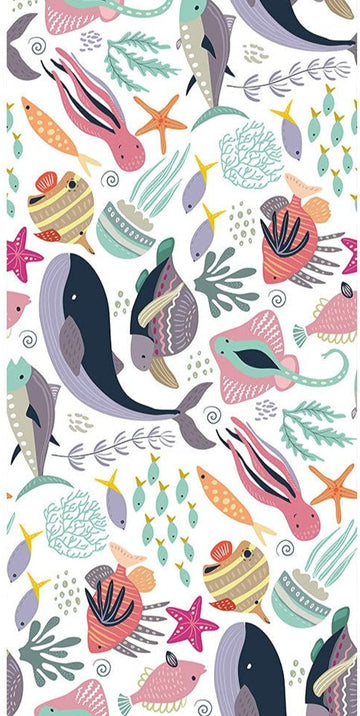 Beautiful Colorful Sea Animal printed Gift Wrap- Set of 10