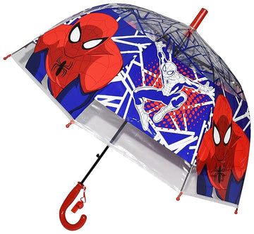 Premium Quality Theme Printed Transparent Umbrella For Kids (Spiderman)