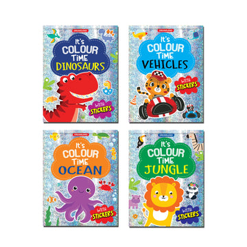 It's Colour Time Books Pack- A Pack of 4 Books  :  Children Drawing, Painting & Colouring Book for Kid