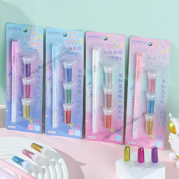 Sparkling Creativity: Glue Pen with 3 Glitter Colors for Kids
