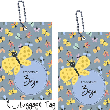 Luggage Tag - Colourful Bugs - Pack of 2 Tags - PREPAID ONLY