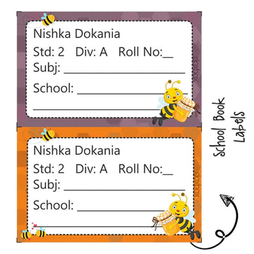 School Book Label - Honey Bee - Pack of 36 labels (PREPAID ONLY)