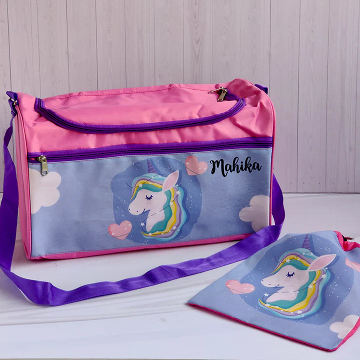 Travel Bag with Pouch Unicorn (PREPAID ONLY) Cots and Cuddles