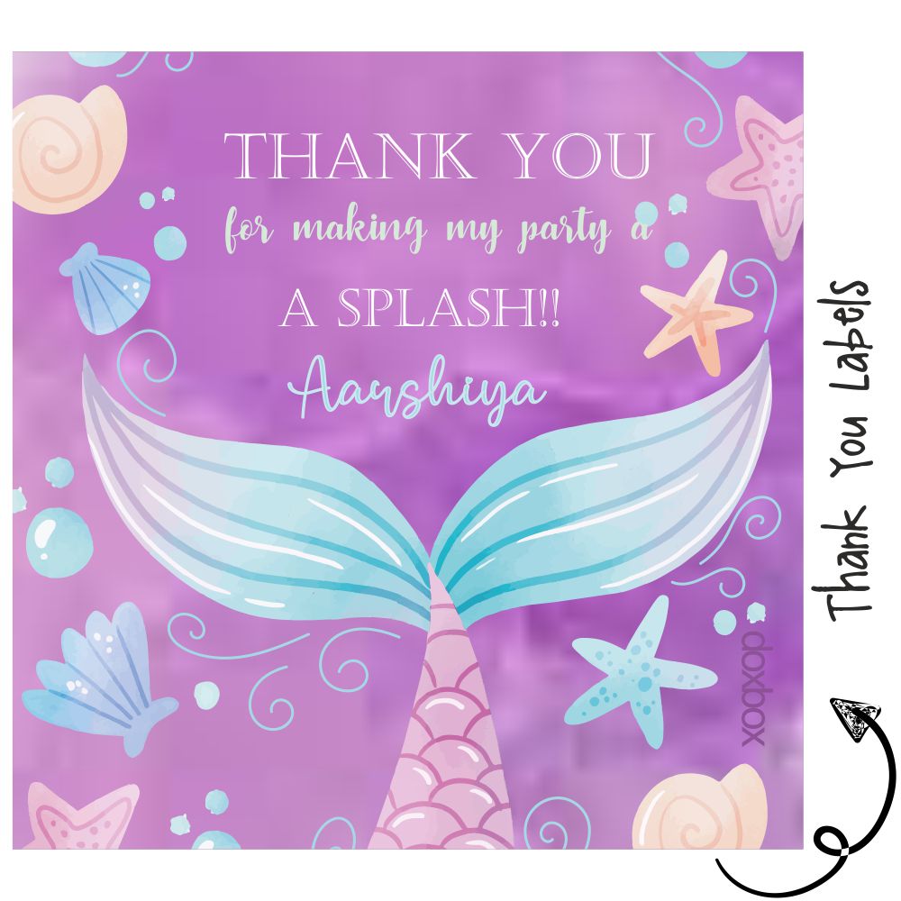 Thank you Labels - Mermaid (24pcs) (PREPAID ONLY)