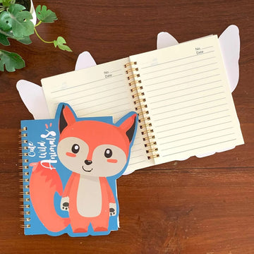 Cute Fox Theme Mini Spiral Notebook Diary For Kids