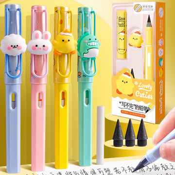 Kawaii Cartoon Eternal Unlimited: A Delightfully Cute Fountain Pen Shape Pencil for Smooth Writing and Endless Charm