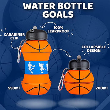 550ml Sports Theme Expandable Silicone Bottle for Kids