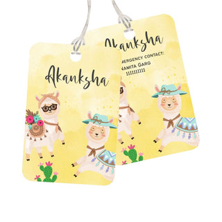 Bag Tag - Sunny Llamas - Pack of 2 Tags - PREPAID ONLY (Dispatch in 5-6 Days)
