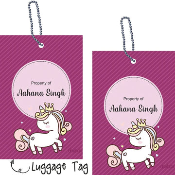Luggage Tags - Unicorn 2 - Pack of 2 Tags - PREPAID ONLY