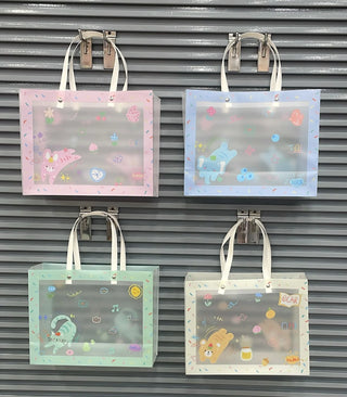 Cartoon Animal Design PVC Handbag Random (Pack of 12) (Small)