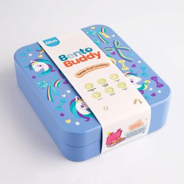 Bento Buddy Transfer Proof 4 Compartment Lunch Box 600ml (Unicorn)
