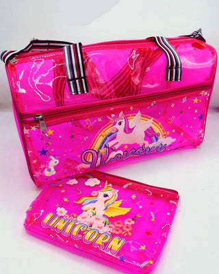 Cute Design Transparent Duffle Bag with Pouch