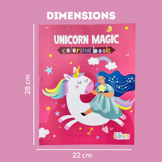 Pack of 10 | Cots and Cuddles Cartoon Colouring Book for Kids - 69 per pcs- (Unicorn)