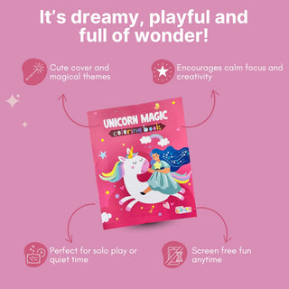Pack of 10 | Cots and Cuddles Cartoon Colouring Book for Kids - 69 per pcs- (Unicorn)