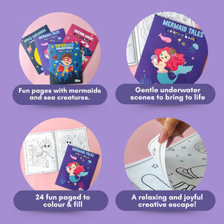 Pack of 10 |Cots and Cuddles Cartoon Colouring Book for Kids - 69 per pcs - (Mermaid)
