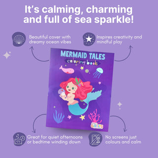 Pack of 10 |Cots and Cuddles Cartoon Colouring Book for Kids - 69 per pcs - (Mermaid)