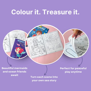 Pack of 10 |Cots and Cuddles Cartoon Colouring Book for Kids - 69 per pcs - (Mermaid)