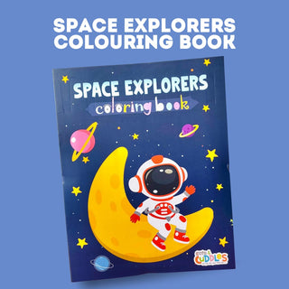 Cots and Cuddles Cartoon Colouring Book for Kids (Space)