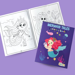 Pack of 10 |Cots and Cuddles Cartoon Colouring Book for Kids - 69 per pcs - (Mermaid)