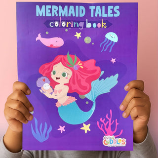 Pack of 10 |Cots and Cuddles Cartoon Colouring Book for Kids - 69 per pcs - (Mermaid)